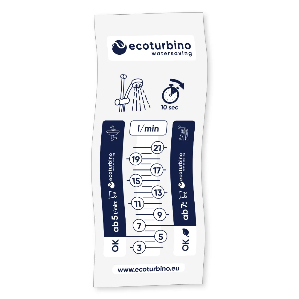 Water measurement bag for determining water volume | ecoturbino® suitability and savings potential. Feedimage.