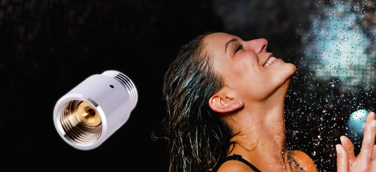 Sparkling luxury in the shower: Sustainable pleasure with ecoturbino® - the original | Experience the sensation of a sparkling 'champagne shower of water' with thousands of air bubbles. 2 ecoturbino showering